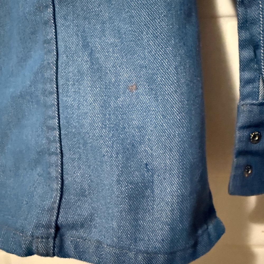 RARE Levi's Vintage Orange Tab Blue Button-Up Shirt - Picture 7 of 8